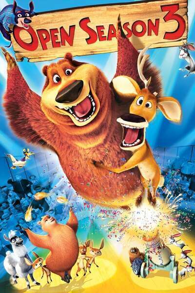 Open Season 3 Hindi Dubbed Movie Poster (2010)